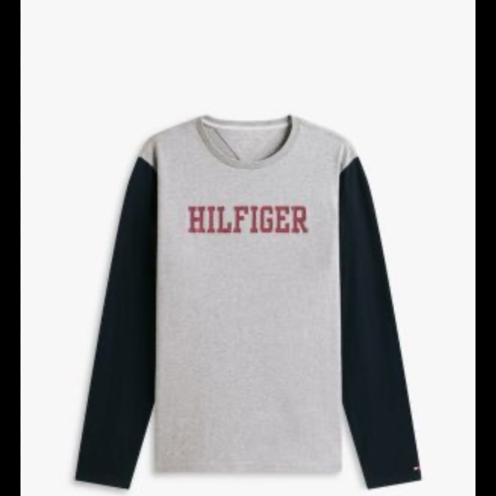 Tommy Hilfiger Gray and Navy Blue shirt size m